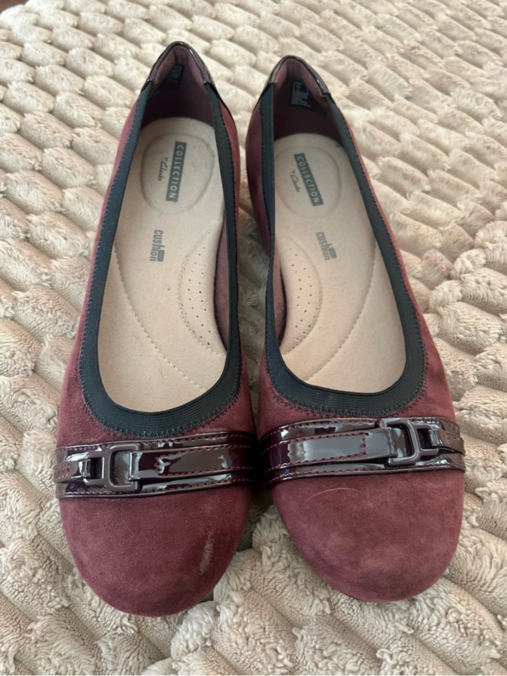 Clark’s Soft Cushion Burgundy Ballet Flats